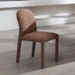 Lidi Side Chair in Brown Chenille Set of 2 By ACME
