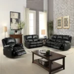 Zuriel Reclining Sofa in Black Leather LV52285 By ACME - Image 2