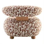 Lynn Accent Chair in Brown Pattern Fabric AC02678 By ACME - Image 4