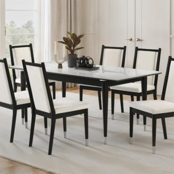 Maidstone Dining Table FM32001BK-T Contemporary Contrast with Lasting Elegance by Furniture of America