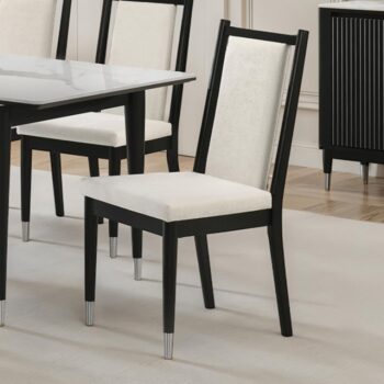 Maidstone Side Chair (Set of 2)  FM32001BK-SC-2PK Modern Comfort in Elegant Contrast by Furniture of America