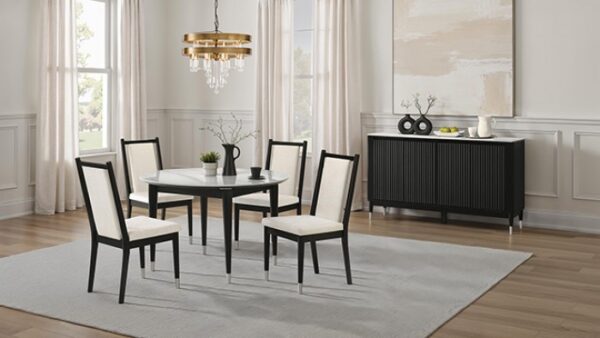 Maidstone Round Dining Table FM32001BK-RT Modern Elegance in a Compact Design by Furniture of America 10