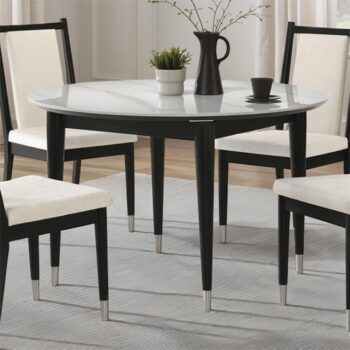 Maidstone Round Dining Table FM32001BK-RT Modern Elegance in a Compact Design by Furniture of America