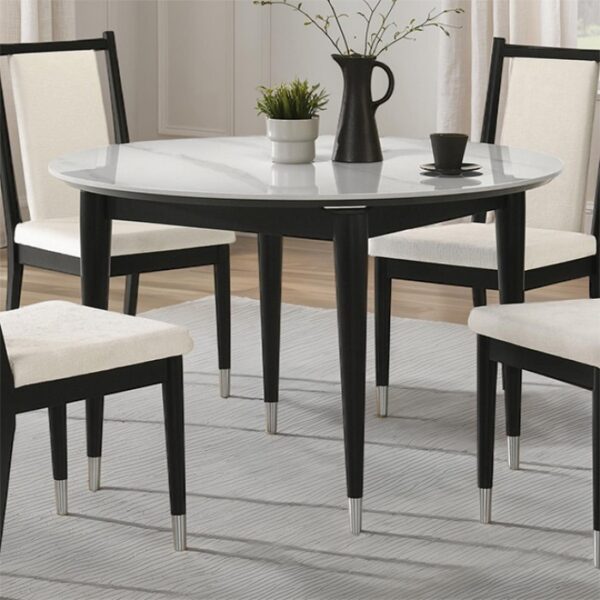 Maidstone Round Dining Table FM32001BK-RT Modern Elegance in a Compact Design by Furniture of America 7