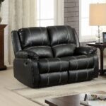 Zuriel Reclining Loveseat in Black Leather LV52286 By ACME Luxury Loveseats Mobilia Cleopatra 9 Zuriel Reclining Loveseat in Black Leather LV52286 By ACME 9