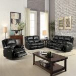 Zuriel Reclining Loveseat in Black Leather LV52286 By ACME Luxury Loveseats Mobilia Cleopatra 11 Zuriel Reclining Loveseat in Black Leather LV52286 By ACME 11
