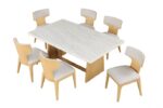 Caerwys 7 Pc Dining Table Set FM34004NT-T-7PC Elegance Meets Modern Design  by Furniture of America 14