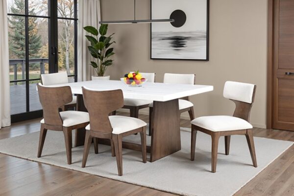 Caerwys Dining Table  FM34004BR-T-TABLE The Perfect Blend of Modern by Furniture of America 6