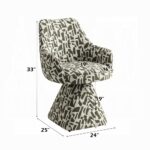 Priel Accent Chair with Swivel in Green Pattern Fabric AC02677 By ACME Accent Chairs Mobilia Cleopatra 14 Priel Accent Chair with Swivel in Green Pattern Fabric AC02677 By ACME 14