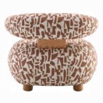 Lynn Accent Chair in Brown Pattern Fabric AC02678 By ACME Accent Chairs Mobilia Cleopatra 12 Lynn Accent Chair in Brown Pattern Fabric AC02678 By ACME 12