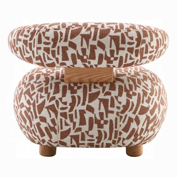 Lynn Accent Chair in Brown Pattern Fabric AC02678 By ACME 8