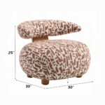 Lynn Accent Chair in Brown Pattern Fabric AC02678 By ACME Accent Chairs Mobilia Cleopatra 13 Lynn Accent Chair in Brown Pattern Fabric AC02678 By ACME 13