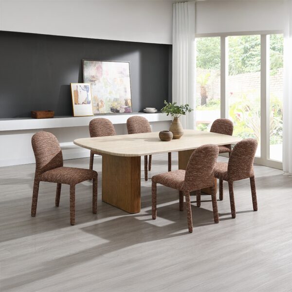 Lidi Side Chair in Brown Chenille DN04756 By ACME 12