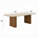 Lidi Dining Table in Brown Natural Finish DN04755 By ACME Luxury Dining Tables Mobilia Cleopatra 16 Lidi Dining Table in Brown Natural Finish DN04755 By ACME 16