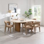Lidi Side Chair in Light Brown Boucle DN04757 By ACME Dining Chair & Bench Mobilia Cleopatra 14 Lidi Side Chair in Light Brown Boucle DN04757 By ACME 14