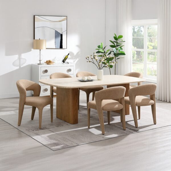Lidi Side Chair in Light Brown Boucle DN04757 By ACME 10