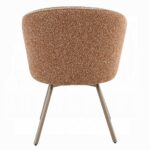 Lidi Side Chair in Rust Orange Boucle DN04758 By ACME Dining Chair & Bench Mobilia Cleopatra 15 Lidi Side Chair in Rust Orange Boucle DN04758 By ACME 15