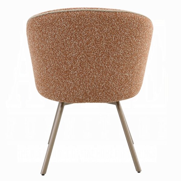 Lidi Side Chair in Rust Orange Boucle DN04758 By ACME 10