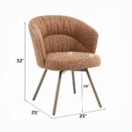 Lidi Side Chair in Rust Orange Boucle DN04758 By ACME Dining Chair & Bench Mobilia Cleopatra 17 Lidi Side Chair in Rust Orange Boucle DN04758 By ACME 17