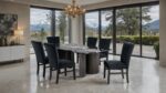 Selsey 7 Pc Dining Table Set FM34007BK-T-7PC-05BK Modern Sophistication in All Black by Furniture of America 14