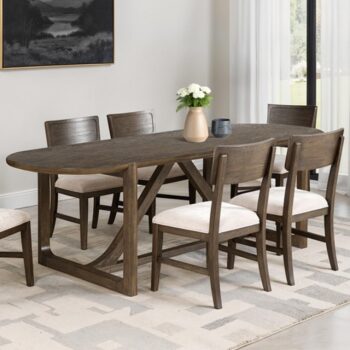 Vellara Dining Table (Wood Top) FM34021DW-OTWT-TABLE Where Transitional Elegance by Furniture of America