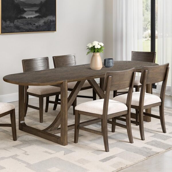 Vellara Dining Table (Wood Top) FM34021DW-OTWT-TABLE Where Transitional Elegance by Furniture of America 6