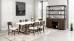 Vellara 7 Pc Dining Table Set FM34021DW-OTST-7PC Timeless Craftsmanship by Furniture of America 7