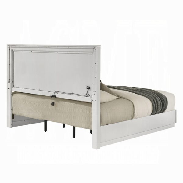Esther Bed with LED in White Finish by ACME 9