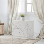 Esther Nightstand in White Finish BD05883 by ACME Luxury Bedroom Nightstands Mobilia Cleopatra 13 Esther Nightstand in White Finish BD05883 by ACME 13