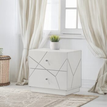 Esther Nightstand in White Finish BD05883 by ACME