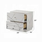 Esther Nightstand in White Finish BD05883 by ACME Luxury Bedroom Nightstands Mobilia Cleopatra 16 Esther Nightstand in White Finish BD05883 by ACME 16