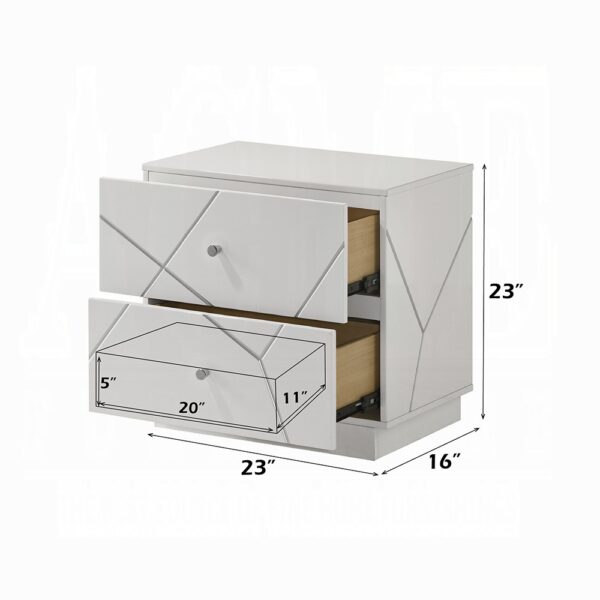 Esther Nightstand in White Finish BD05883 by ACME 11