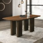 Delina Dining Table in Walnut Finish DN04585 By ACME Luxury Dining Tables Mobilia Cleopatra 11 Delina Dining Table in Walnut Finish DN04585 By ACME 11