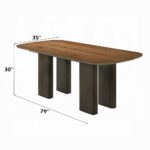 Delina Dining Table in Walnut Finish DN04585 By ACME Luxury Dining Tables Mobilia Cleopatra 13 Delina Dining Table in Walnut Finish DN04585 By ACME 13