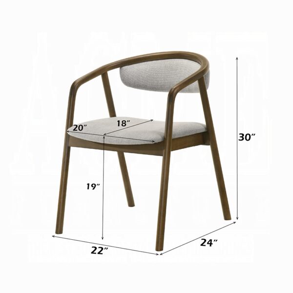 Delina Side Chair in Walnut Finish DN04586 By ACME 11