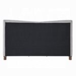 Melbourne Gray Chenille Upholstered Bed By ACME Luxury Beds Mobilia Cleopatra 13 Melbourne Gray Chenille Upholstered Bed By ACME 13