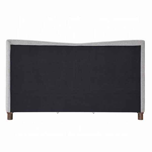 Melbourne Gray Chenille Upholstered Bed By ACME 9