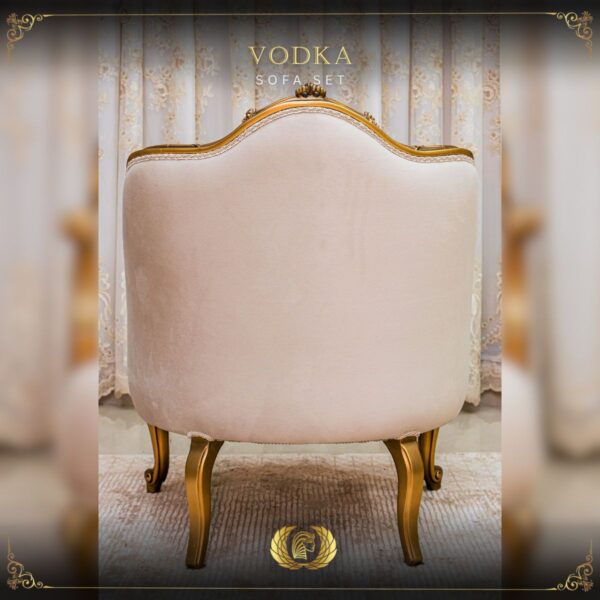 Handmade Gold Beige Vodka Chair 10