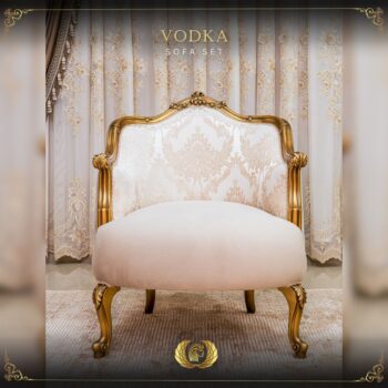 Handmade Gold Beige Vodka Chair