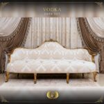 4Pcs Handmade Gold Beige Vodka Sofa Set 24
