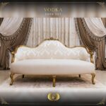 Handmade Gold Beige Vodka Loveseat 17