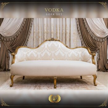Handmade Gold Beige Vodka Loveseat