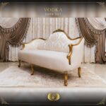 Handmade Gold Beige Vodka Loveseat 18