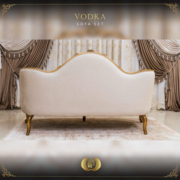 Handmade Gold Beige Vodka Loveseat 12