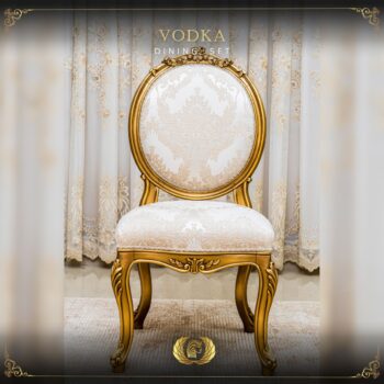 Handmade Gold Beige Vodka Dining Side Chair