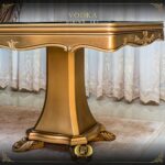 Handmade Gold Beige Vodka Dining Table 18