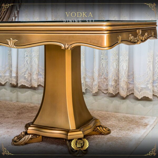 Handmade Gold Beige Vodka Dining Table 11