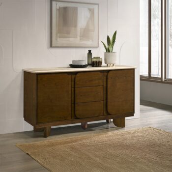 Kasha Server with Natural Marble Top DN04668 By ACME