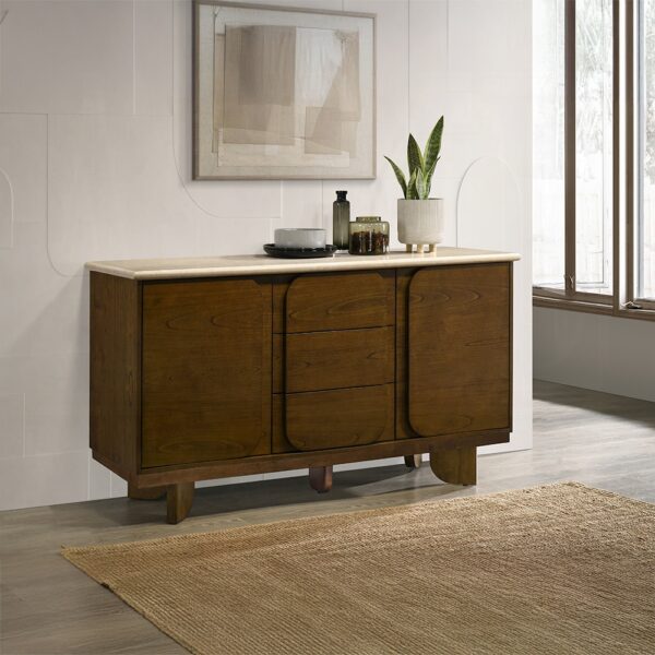 Kasha Server with Natural Marble Top DN04668 By ACME 8