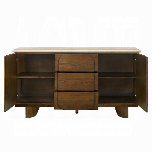 Kasha Server with Natural Marble Top DN04668 By ACME 9